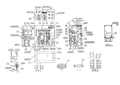 Part Location Diagram of 64000B Generac Control Panel Side