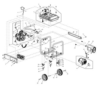 Fig-0 Diagram and Parts List for G0059396 GP5500 Generac Generator