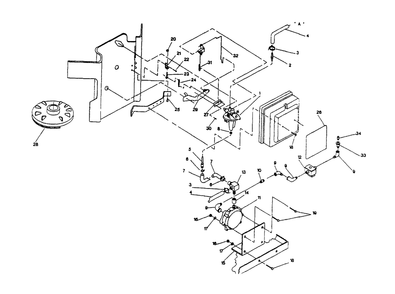 Carburetor Diagram and Parts List for 0443-1  Generac Generator