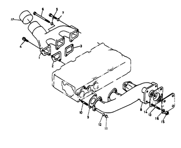 Intake Manifold And Exhaust Manifold Diagram and Parts List for 1011-C  Generac Welder