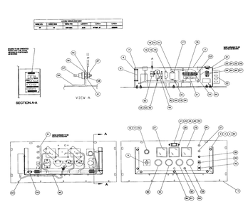 Control Panel Diagram and Parts List for 4365-1  Generac Generator