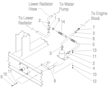 Ev Engine Heater Diagram and Parts List for 0046260 (3580746)(2001) Generac Generator