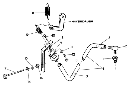 Vacuum Dashpot Diagram and Parts List for 9300-2  Generac Generator