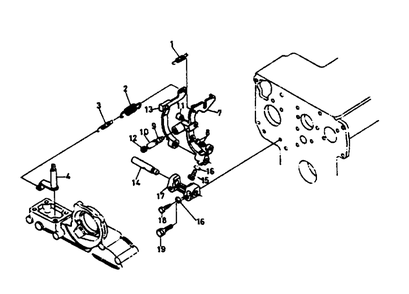 Part Location Diagram of 39354367 Generac Lever, Governor