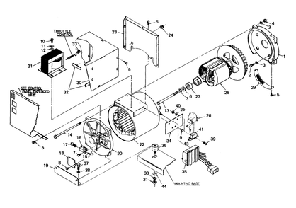 Alternator Assembly Diagram and Parts List for 6948-1  Generac Welder