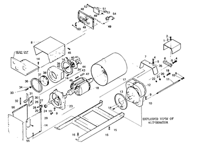 Alternator Diagram and Parts List for 6872-1  Generac Generator