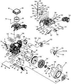 Engine 2 Diagram and Parts List for 0058731 (7388136 - 8100518)(2013) Generac Generator