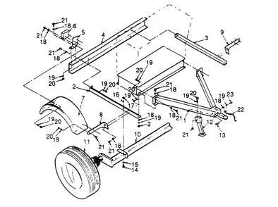 Trailer Diagram and Parts List for 9172-2  Generac Generator