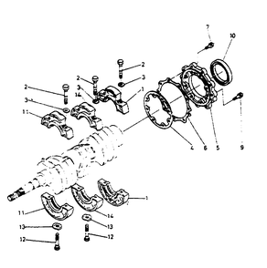 Bearing Case Diagram and Parts List for 1008-D  Generac Welder