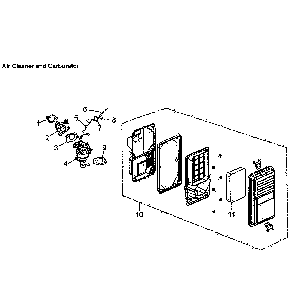 Carburetor Diagram and Parts List for 5941-2  Generac Generator