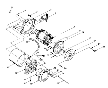 Generator Diagram and Parts List for 9105-0  Generac Generator