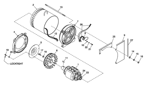 Cpl Alternator Direct Excitation Diagram and Parts List for 0052620 (4362178 - 4402530)(2006) Generac Generator