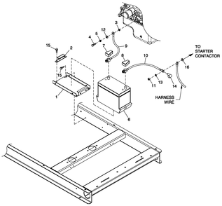 Battery C1 Cpl 1.6l Diagram and Parts List for 0053261 (4646781 - 4777787)(2007) Generac Generator