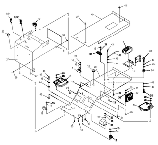 Control Panel Assembly Diagram and Parts List for 0046921 (3877004 - 3877128)(2004) Generac Generator
