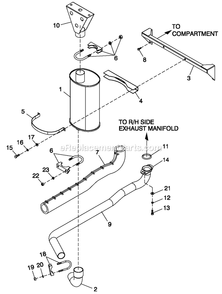 Ev Muffler Exh 2.4l 45kw C2 Diagram and Parts List for QT03524GVSNR (4667946)(2016) Generac Generator