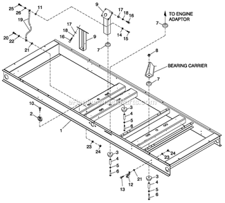 Mounting Base Diagram and Parts List for QT10054GNSN (4135893)(2005) Generac Generator