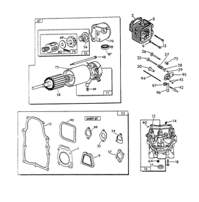 Gn-480 Engine (Part 3) Diagram and Parts List for 0443-0  Generac Generator