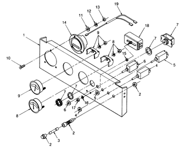 Engine Control Panel Diagram and Parts List for 1013-B  Generac Welder