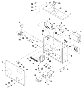 Control Panel Diagram and Parts List for 0050280 (3960659)(2004) Generac Generator
