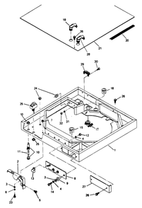 Blower Shroud Assembly Diagram and Parts List for 6613-1  Generac Generator