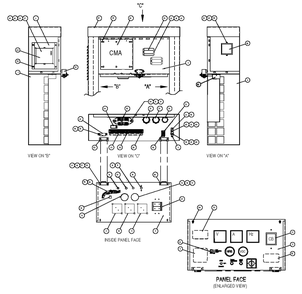 Control Panel Diagram and Parts List for 0044741 (3580728 - 3694588)(2014) Generac Generator