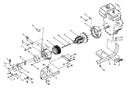 Generator Diagram and Parts List for S4002 (8973-4)(8973-4) Generac Generator