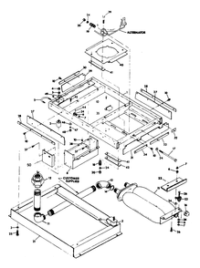 Mounting Base Diagram and Parts List for 6247-8  Generac Generator