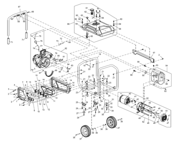 Fig-0 Diagram and Parts List for G0076903 GP6500 Generac Generator