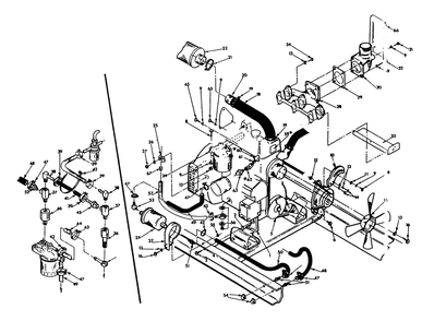 Engine Common Parts Diagram and Parts List for 9324-3  Generac Generator
