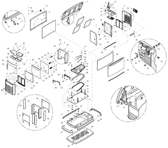 Enclosure Diagram and Parts List for 0058181 (6706903 - 6810902)(2012) Generac Generator