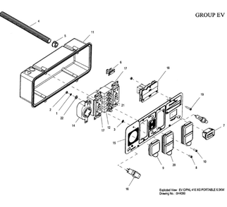 Control Panel Diagram and Parts List for XG8000-5800-0  Generac Generator