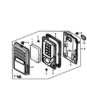 Air Cleaner Diagram and Parts List for GP6500-5940-0  Generac Generator
