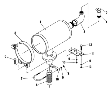 Muffler Diagram and Parts List for 0756-0  Generac Generator