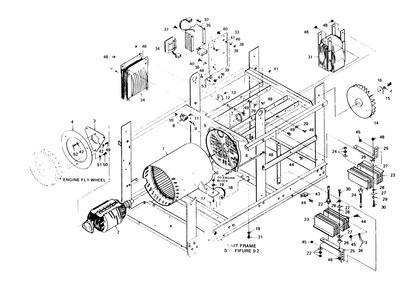 Alternator Diagram and Parts List for 6980-0  Generac Generator