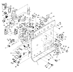 Control Panel Assembly Diagram and Parts List for 6962-4  Generac Welder