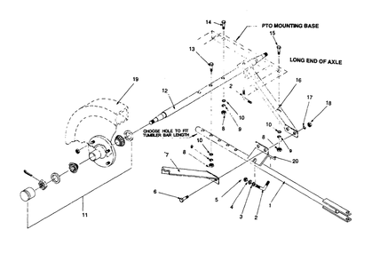 Trailer Diagram and Parts List for 9741-0  Generac Generator