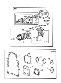 Gn-480 Engine (Part 1) Diagram and Parts List for 9067-6  Generac Generator