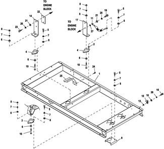 Mounting Base 2.4l Diagram and Parts List for HT02524ANAX (6247931)(2011) Generac Generator