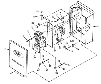 Transfer Switch Diagram and Parts List for 0863-2  Generac Generator