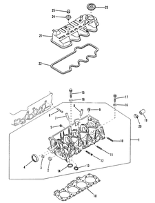 Cylinder Head And Rocker Cover 1 Diagram and Parts List for 8947-1  Generac Generator
