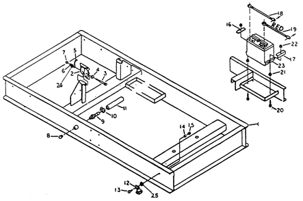 Mounting Base Diagram and Parts List for 9300-0  Generac Generator