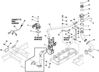 Fuel System 2.4l 36kw Turbo Diagram and Parts List for ET03624JNAX (6617283 - 7029174)(2012) Generac Generator