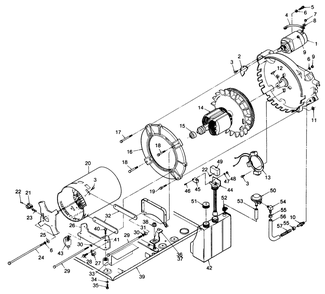 Alternator, Ignition, Oil Make-Up Systems Diagram and Parts List for 8699-0  Generac Generator