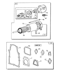 V-Twin Engine Parts (Part 2) Diagram and Parts List for 9475-1  Generac Generator