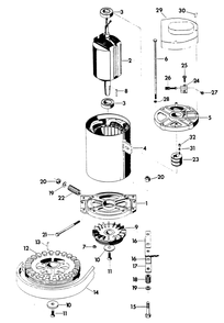 Alternator Diagram and Parts List for 6206-0  Generac Generator