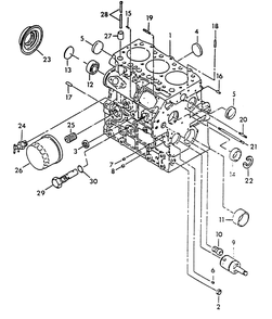 Cylinder Block Diagram and Parts List for 8950-0  Generac Generator