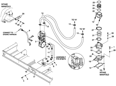Fuel Nat. Gas And Lp Vapor 6.8l 4 Pole Diagram and Parts List for QT07068ANANA (5217447)(2008) Generac Generator