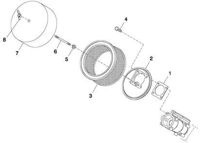 Air Cleaner C2 Diagram and Parts List for QT02524ANANA (4911910)(2007) Generac Generator