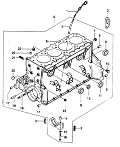 Cylinder Block (Part 2) Diagram and Parts List for 1014-A  Generac Welder
