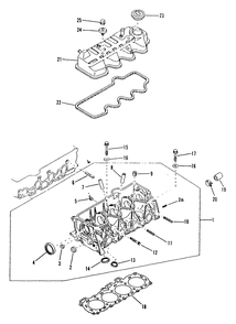 Cylinder Head And Rocker Cover Diagram and Parts List for 9254-1  Generac Generator